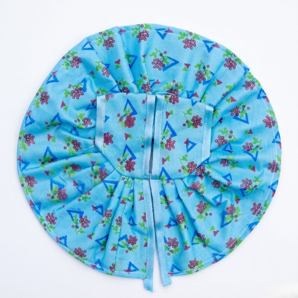 Sky Blue Floral Printed Laddu Gopal Poshak | Bal Gopal Dress