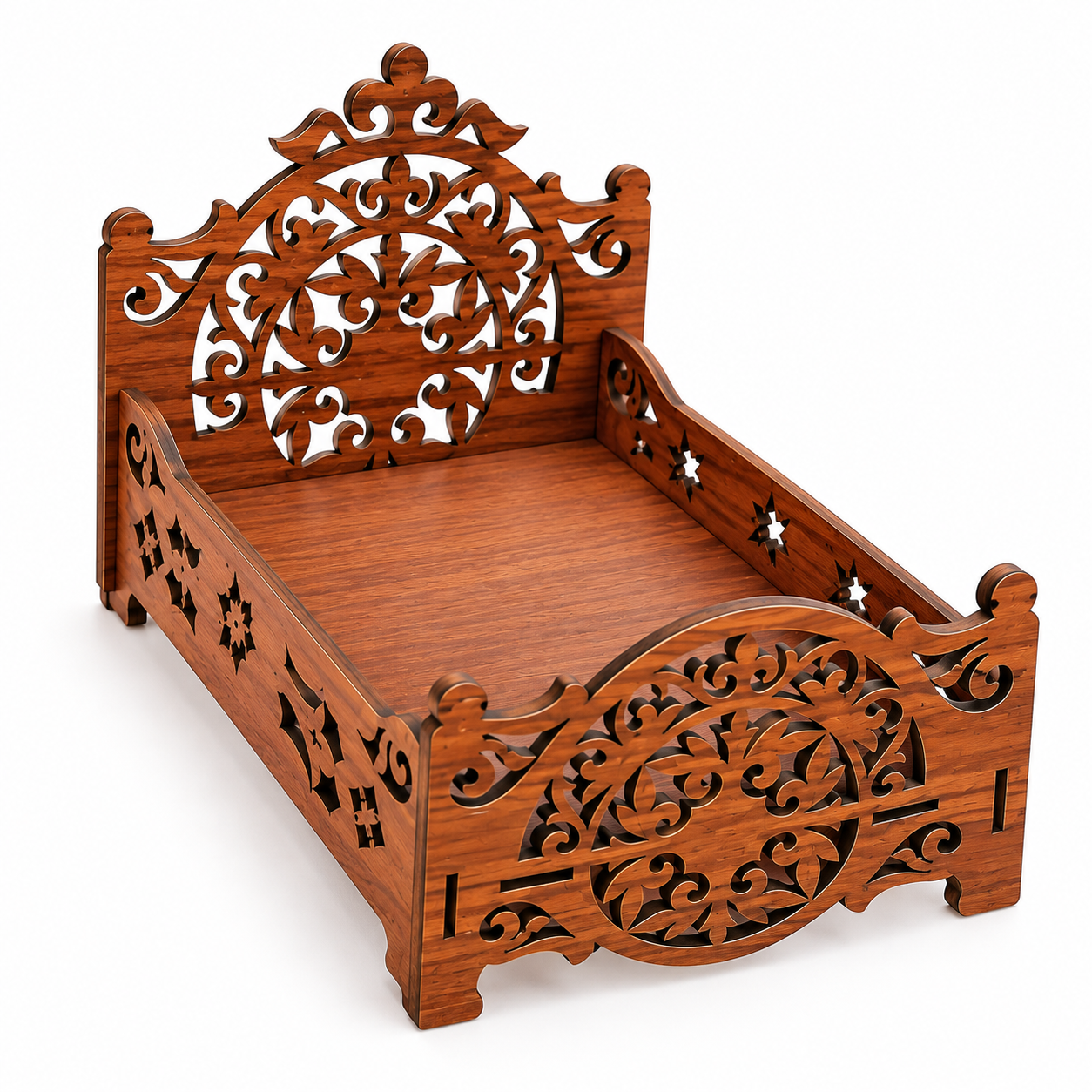 Ladoo Gopal Wooden Bed | Decorative Wooden Singhasan for Laddu Gopal Ji
